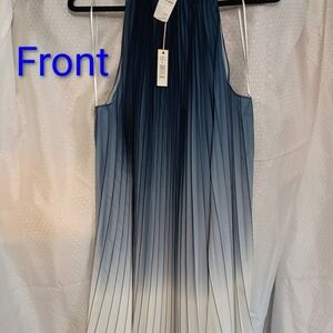 Max Studio Navy Pleated Skirt